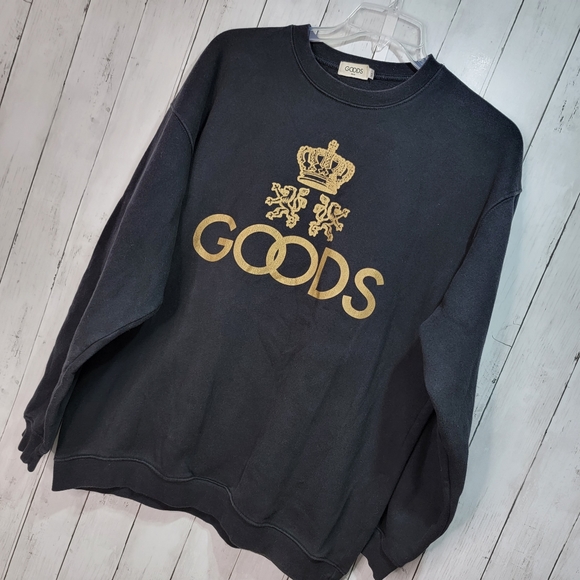 MM III Goods Men's Black Heavyweight Crewneck Sweatshirt Cotton Blend Size XL. - Picture 2 of 6